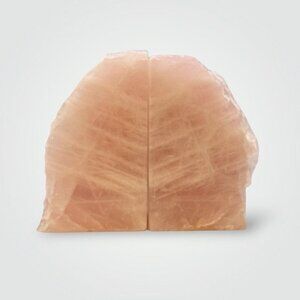 Pink Crystal Bookends, Rose Quartz, Natural Characteristics, Unique Bookends(AF)